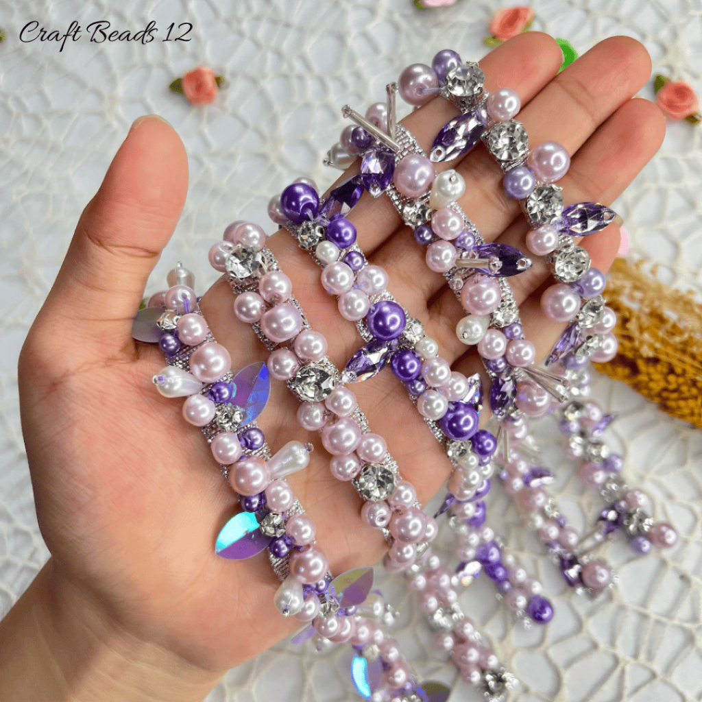 Payet Rangkai Mutiara Purple Series / Payet Mutiara / Payet rangkai / Payet Leher / Payet Pinggang /