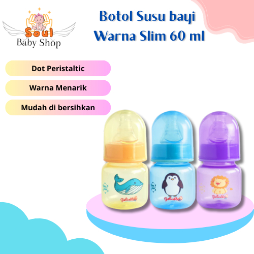 Botol Prolate Warna Susu Bayi  Bpa Free Meniru Lekukan Payudara Ibu  Mendukung Pergerakan Lidah Bayi Saat Menyusu 60 Ml