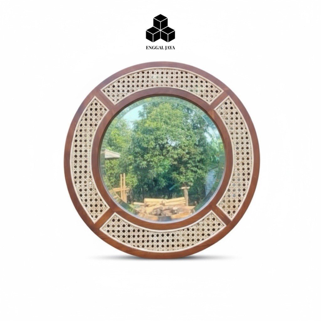 Kaca Cermin Estetik / Cermin Kaca Bulat / Cermin Rumah Estetik / Cermin Kaca | SAYURI