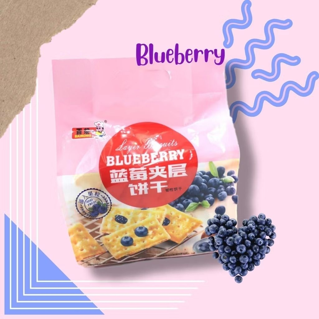 Biskuit blueberry / Bairong layer blueberry