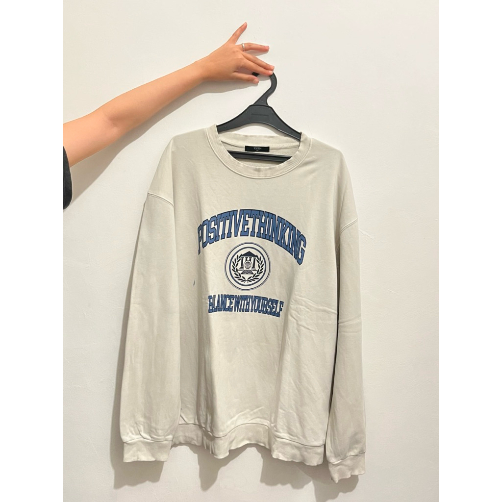 Topten Jacket Crewneck Topten Putih BIGSIZEE XXL - Second