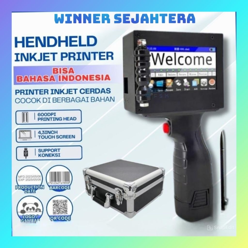 Mesin Printer Expired date logo / printer Handheld Inkjet Printer N127 Mesin Barcode, Expirrd date