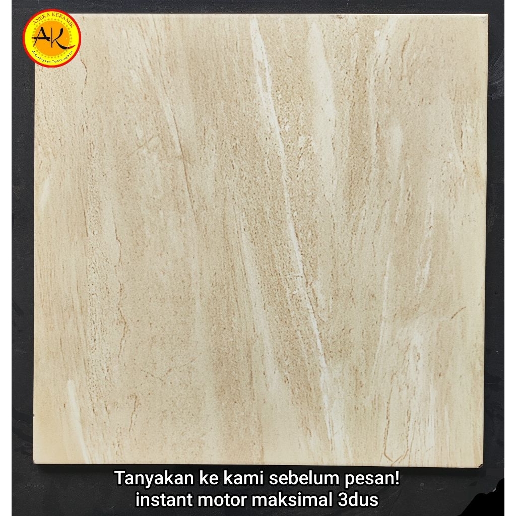 Virgo Beige Keramik Lantai Ruangan Meja Dapur Kilap Motif Marmer Glossy 50x50