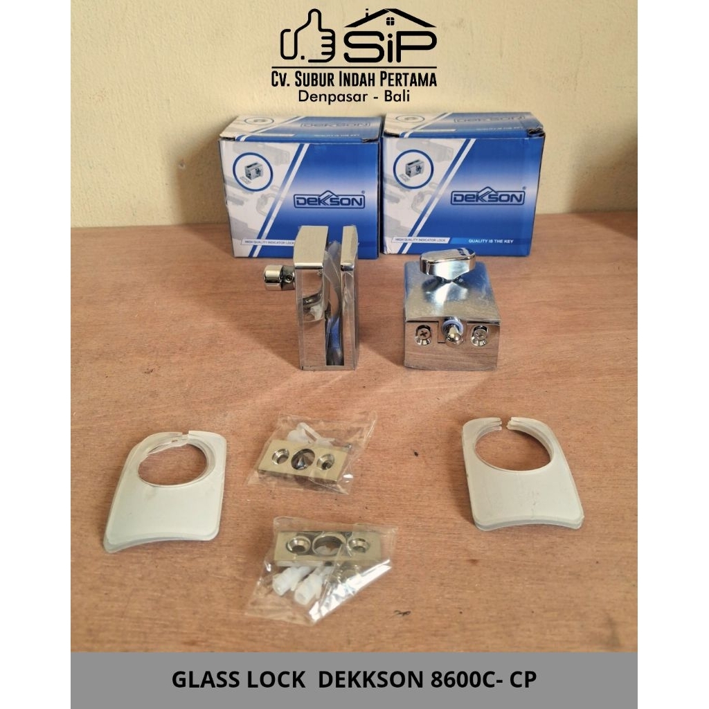 KUNCI KACA DEKKSON 8600 C-CP/Grendel Kaca/Slot Pintu Kaca/Grendel Kamar Mandi Kaca/Kunci Pintu Kaca
