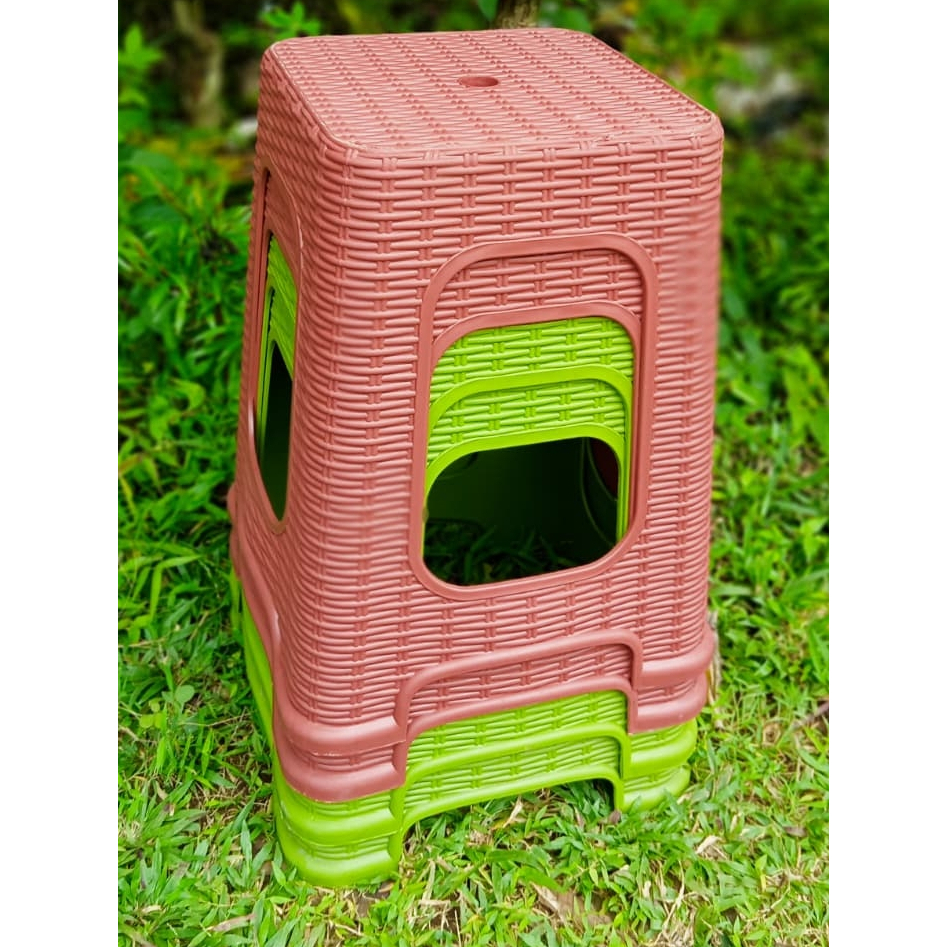 Kursi Baso / Kursi Segi Rotan / Kursi Plastik Motif Anyam / Bangku Taman Kursi Bakso Baso / Bangku T