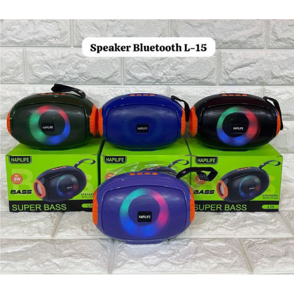 Speaker Bluetooth L-15 Lampu LED RGB Wireless Portable Speker Music Box