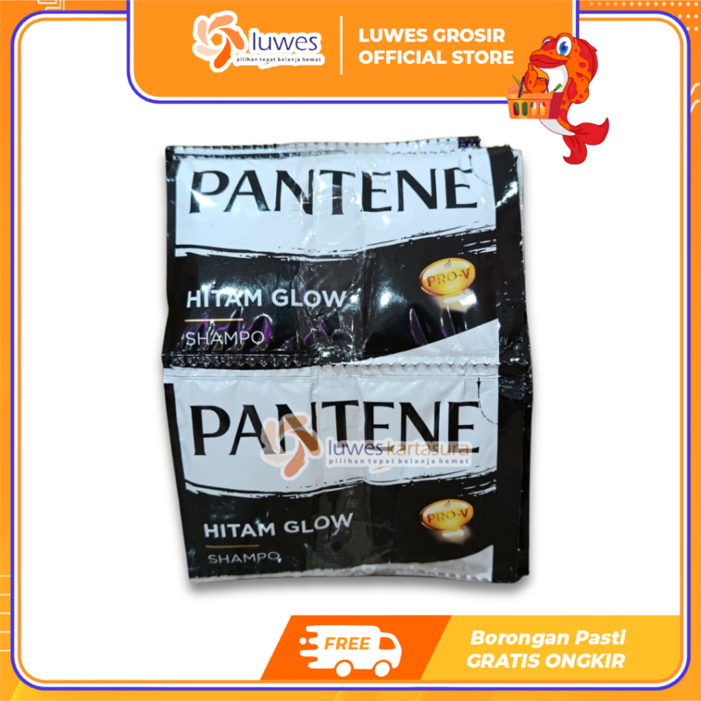 [GROSIR] Shampo Pantene Hitam Glow Sachet Isi 12x3 pcs Shampo Pantene Original