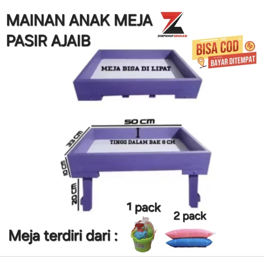 Mainan edukasi meja pasir anak