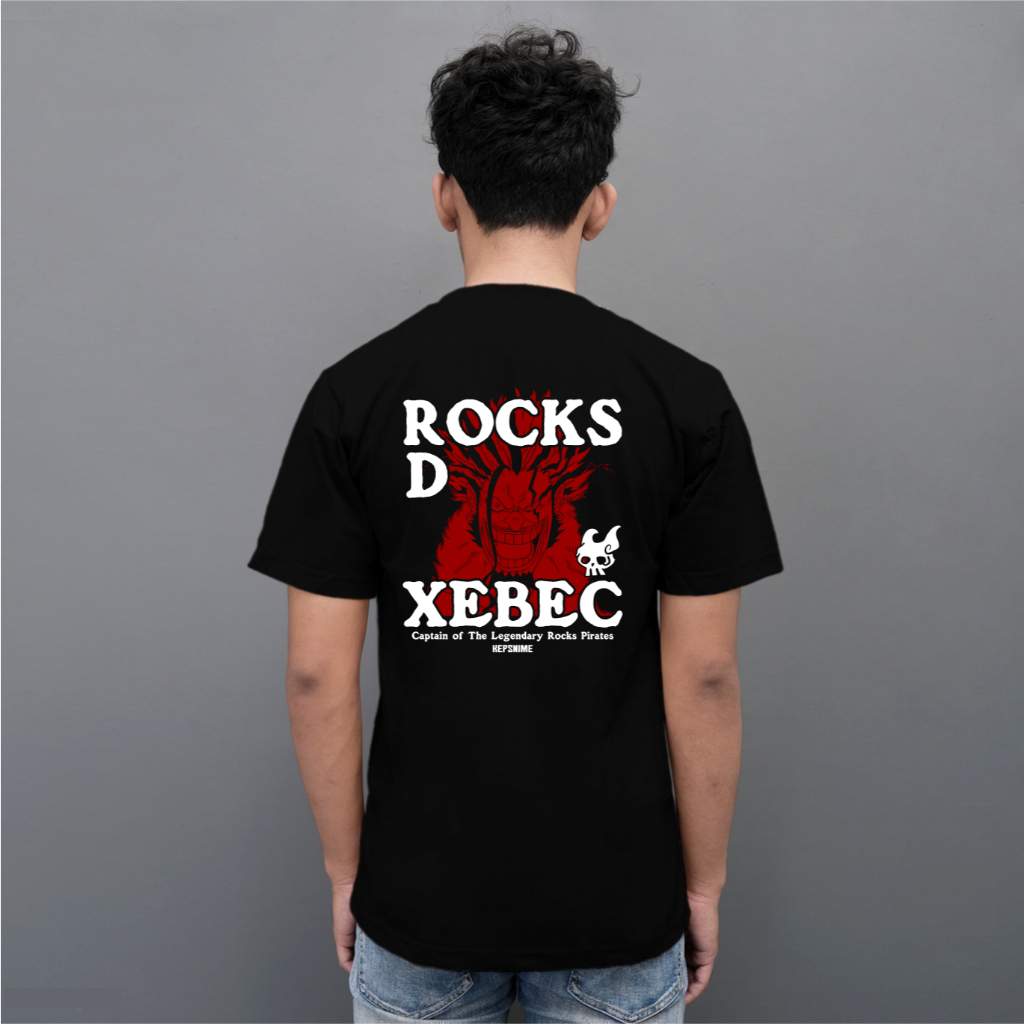 Kepsnime - Kaos Rocks D Xebec - Baju Anime - T-Shirt Viral Combed 24s Pria Unisex