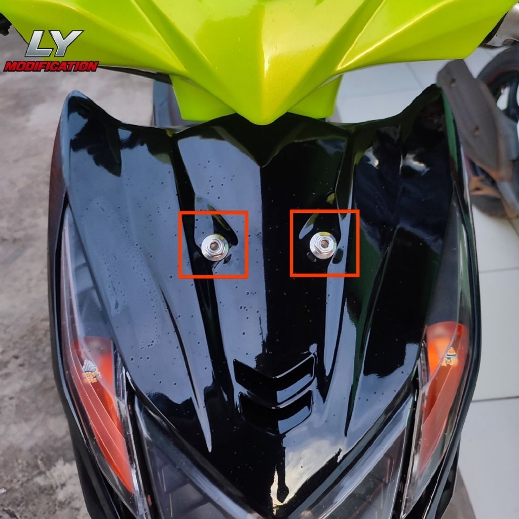 SEPASANG BAUT TAMENG DEPAN BIG HEAD HONDA BEAT FI/BEAT KARBU ORIGINAL STAINLESS HENG THAILAND