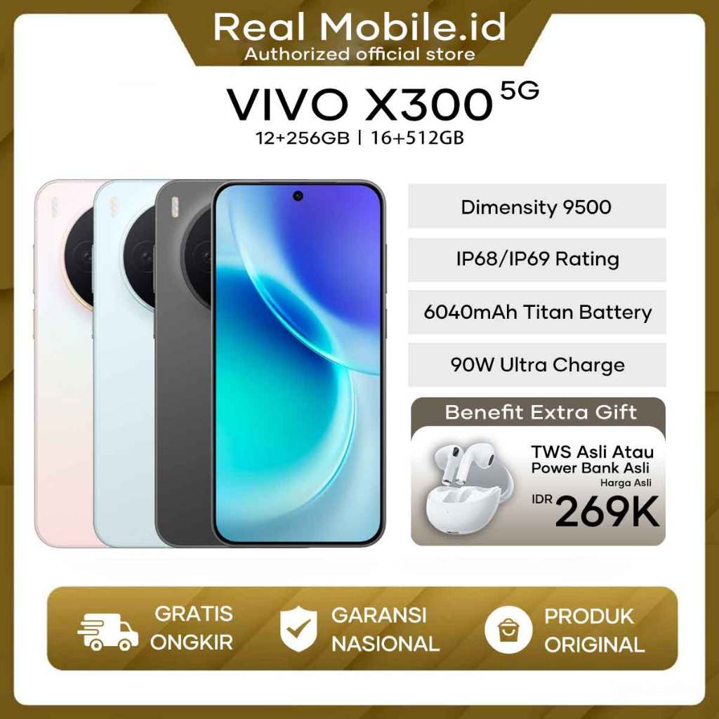[NEW LAUNCH] VIVO X300 5G/X300 Pro 5G 12+256GB/16+512GB 200 MP ZEISS 6040mAh 80W 100% Original