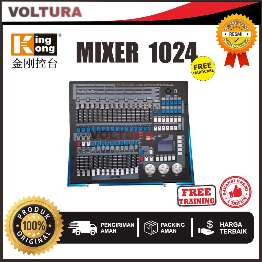 Mixer Kingkong 1024 termasuk Hardcase Original / Mixer Lighting / Amplifier