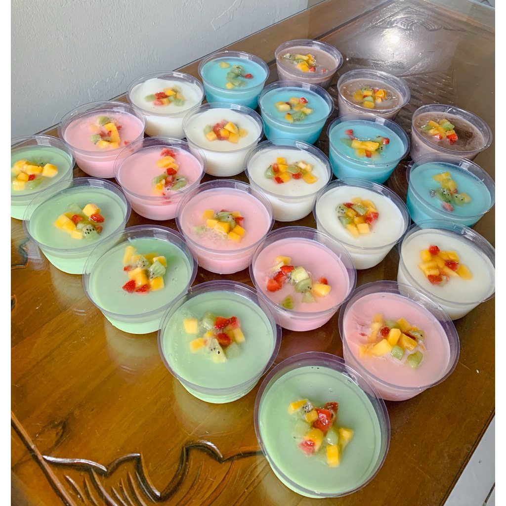 Silky Puding Topping Buah Ready Batam / Puding Lembut Banyak Rasa / Silky Puding Coklat / Puding Bua
