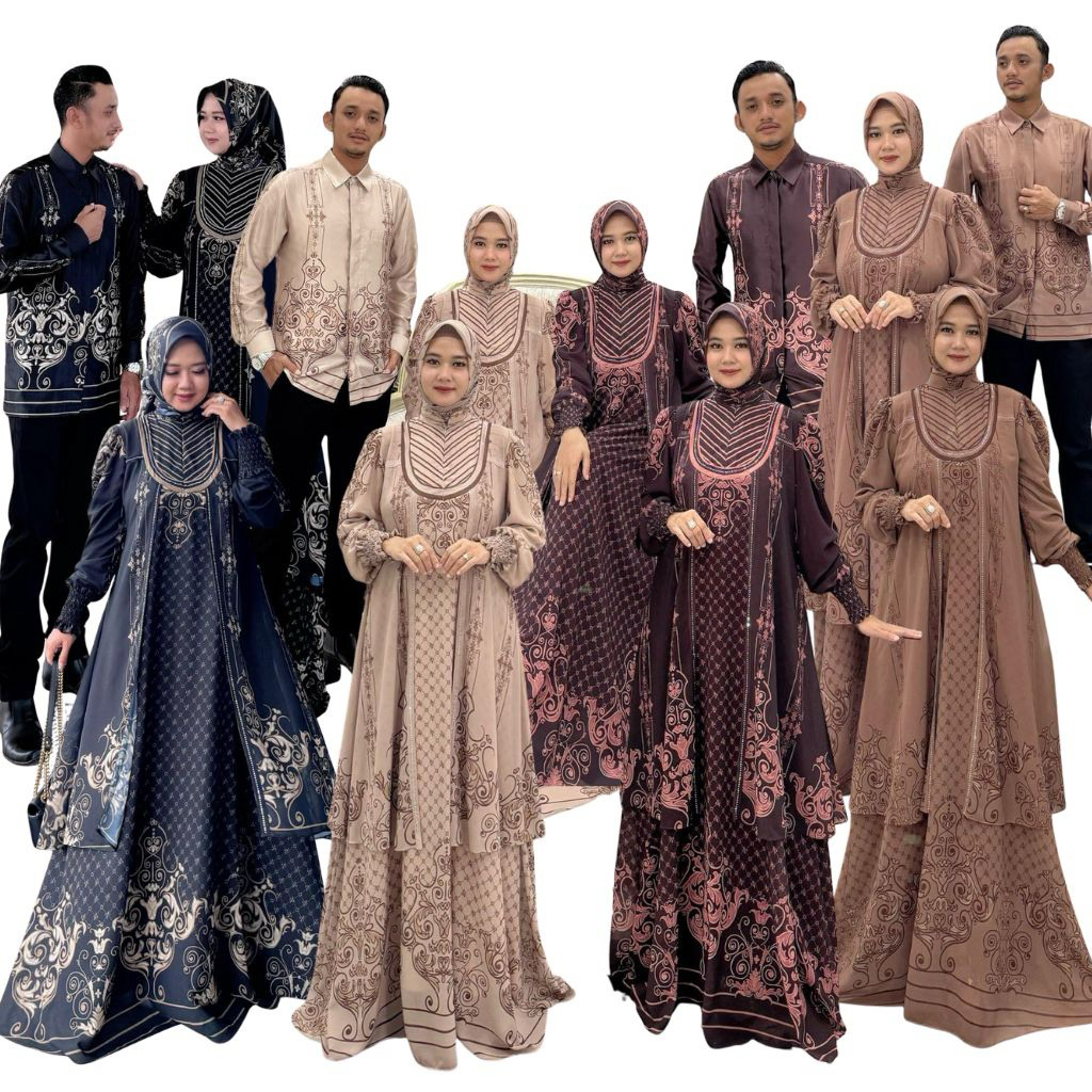 AURAKAY GAMIS DRESS SUKRIYAH 7474 SET HIJAB ORI BY AURAKAY