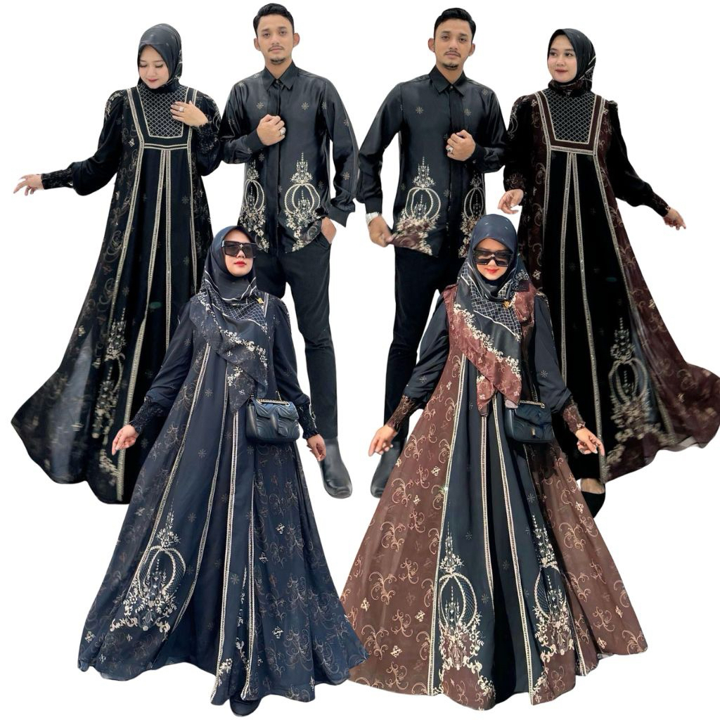 AURAKAY GAMIS DRESS SAFIRA SET HIJAB 7546 ORI BY AURAKAY