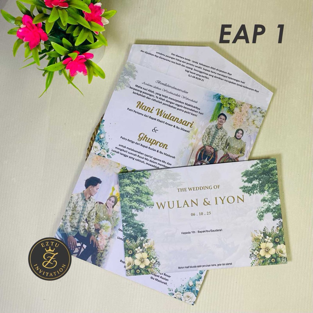 UNDANGAN PERNIKAHAN ELEGAN SEMI AMPLOP