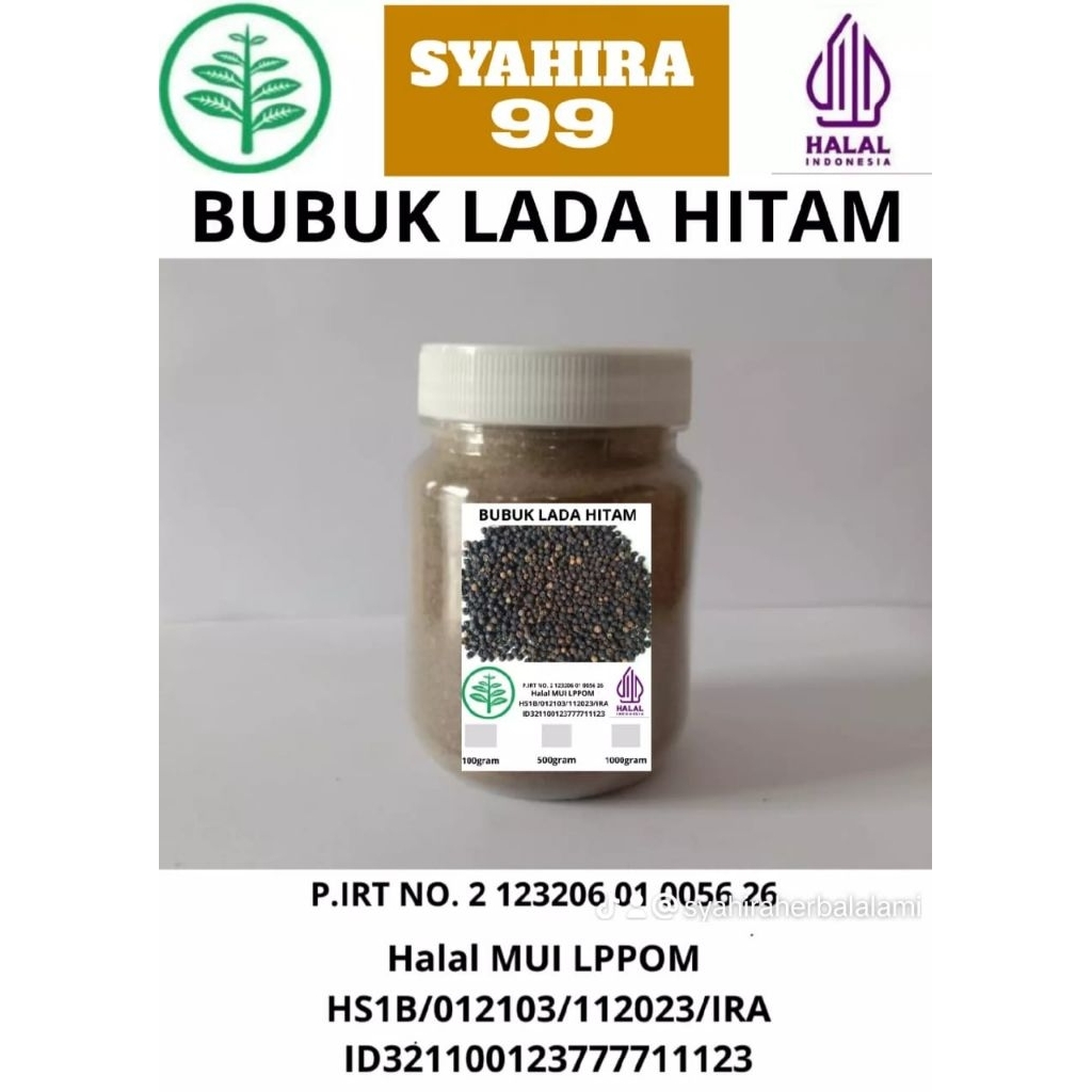 BUBUK LADA HITAM ISI 100 GRAM KEMASAN BOTOL