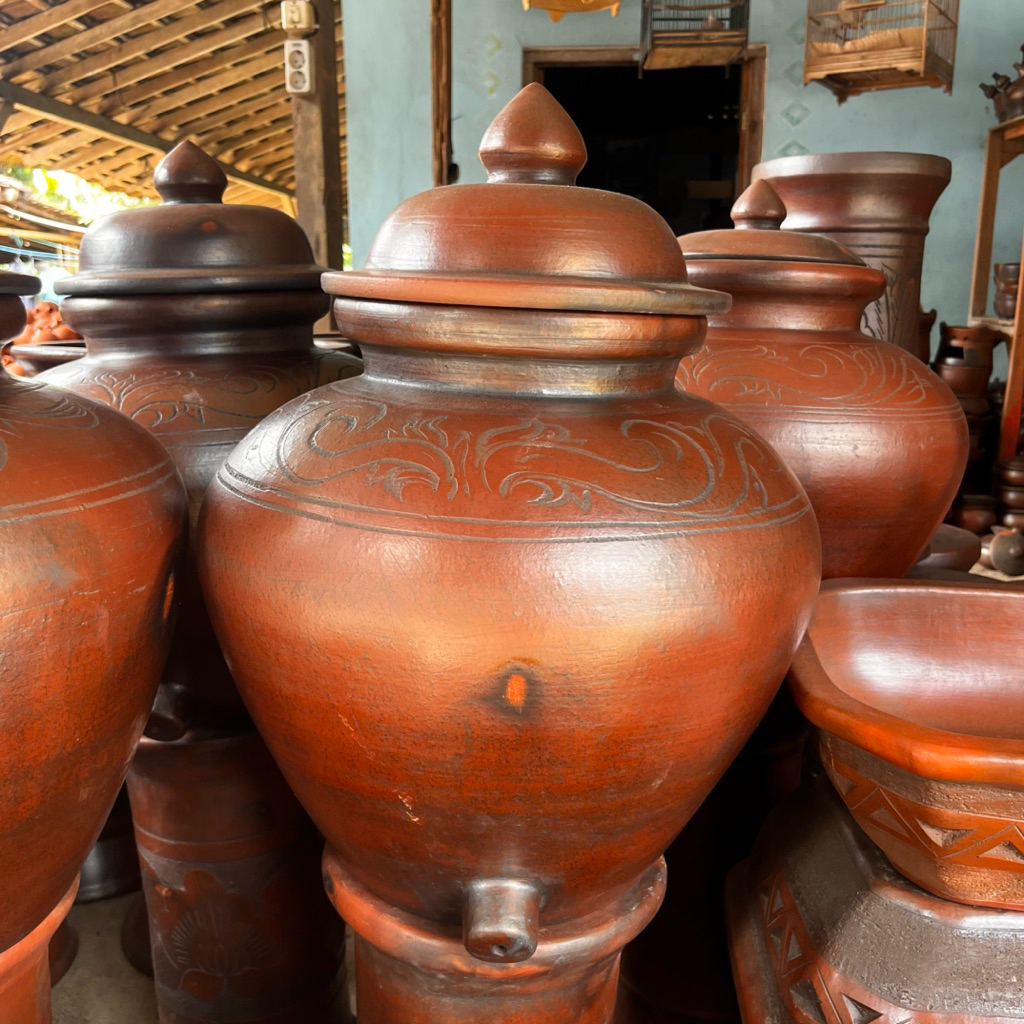 Padasan 30-35L Gerabah Tanah Liat Padasan Pancuran Wudhu Gerabah Tanah Liat Asli Bayat Murah