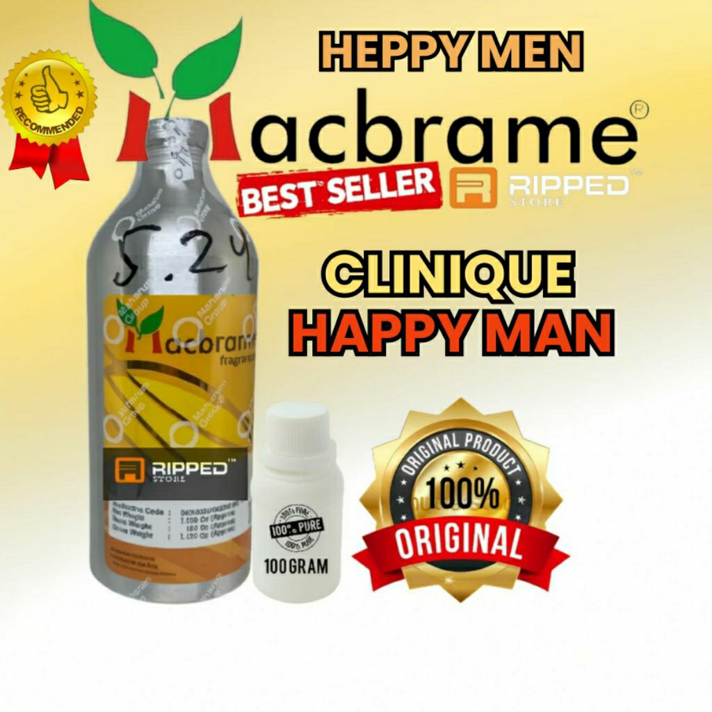 100ml Bibit Parfum Murni Clinique Happy man By Macbrame Original