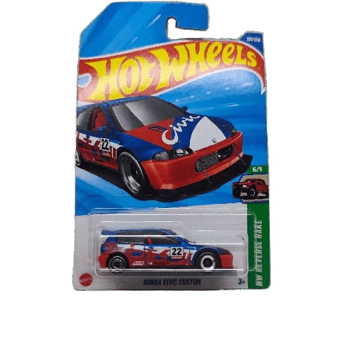 Hot Wheels Honda Civic Estilo Custom Biru-Merah | Hotwheels Civic EG6 Kanjozoku Diecast