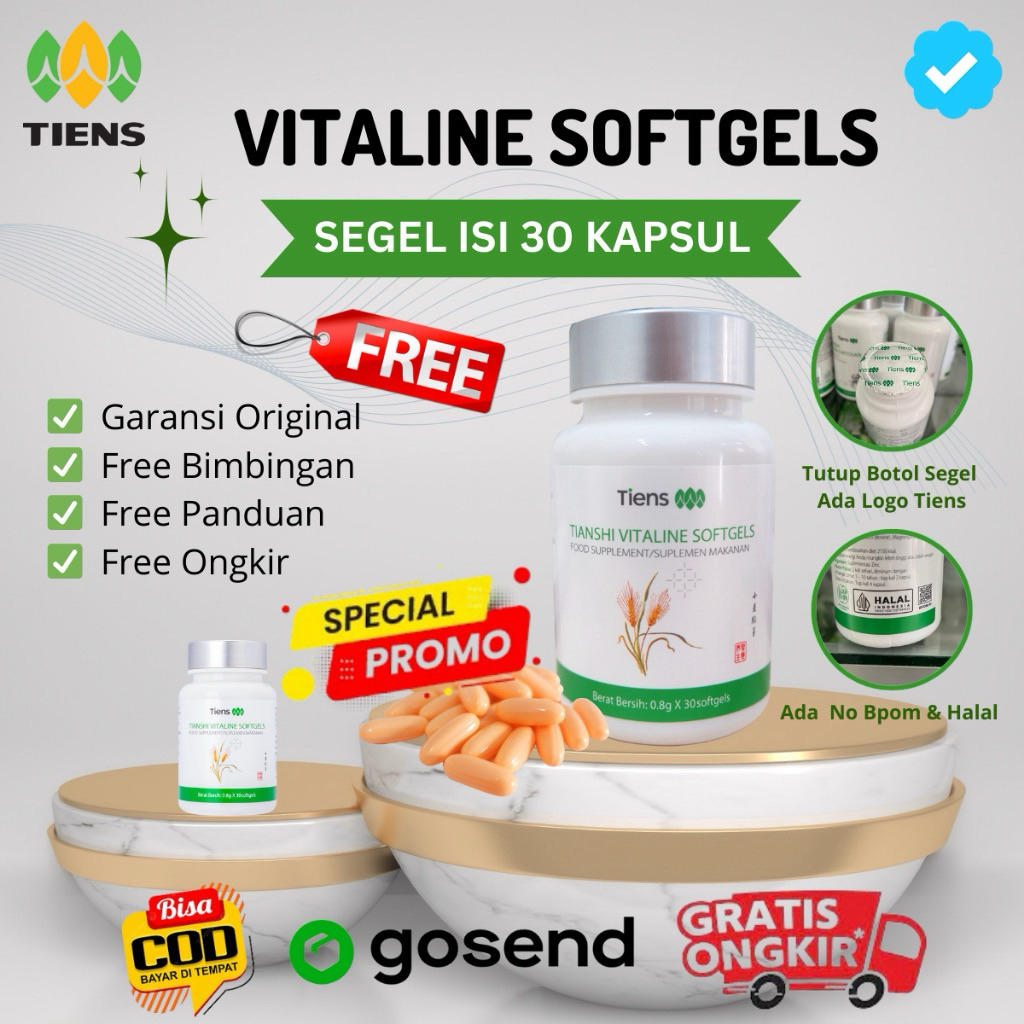 [TERLARIS] TIANSHI VITALINE SOFTGELS PEMUTIH BADAN ALAMI ~ SUPLEMEN PEMUTIH SELURUH TUBUH ORIGINAL T