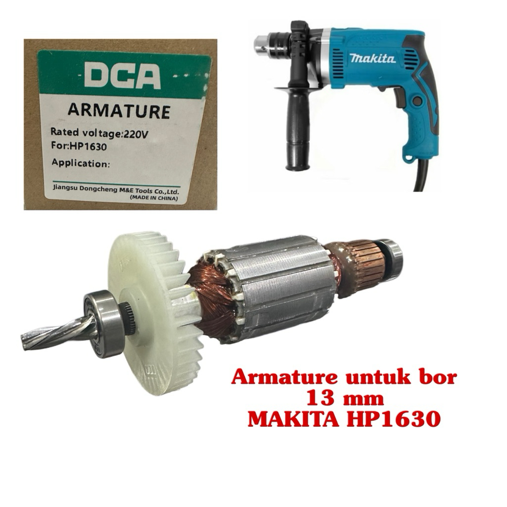 DCA Armature untuk bor 13 mm MAKITA HP1630 angker bor makita hp 1630 motor dinamo