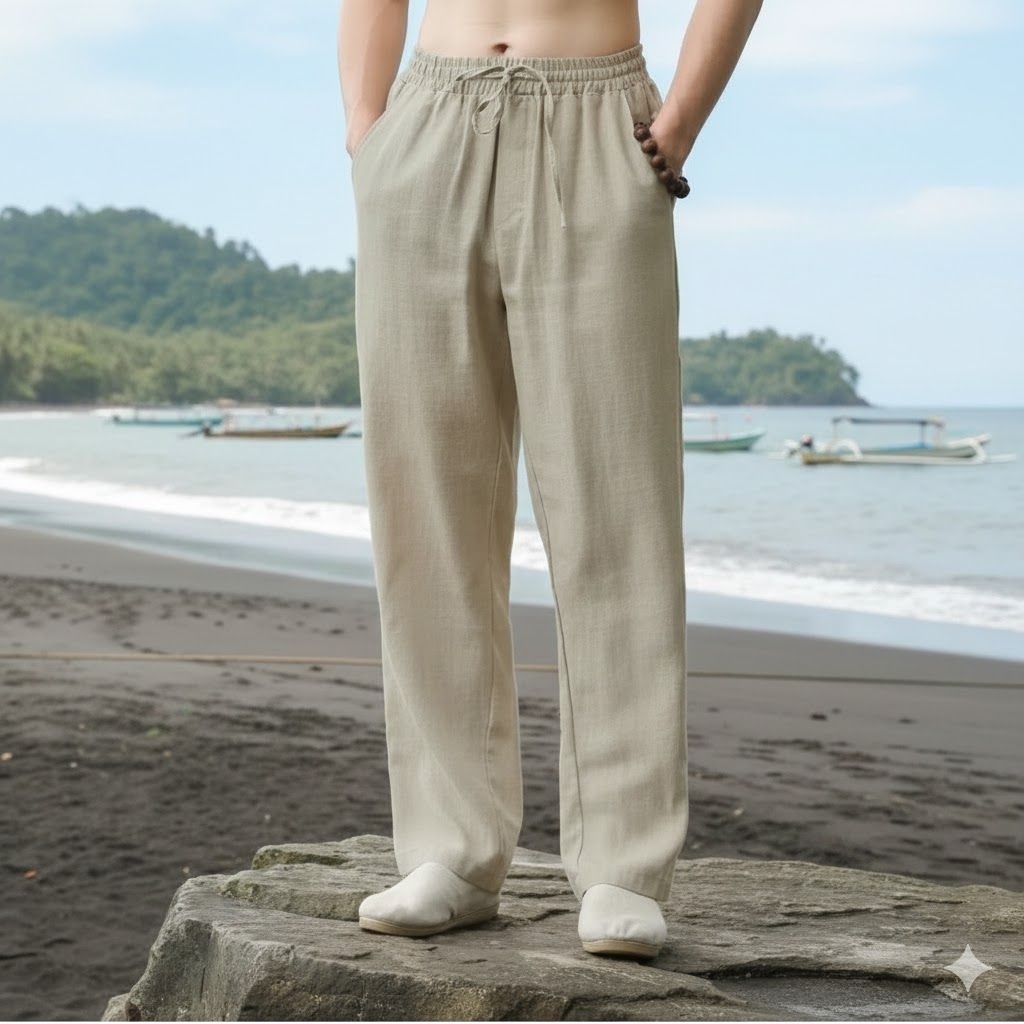 celana linen slim katun panjang pria celana katun linen peremium celana pria