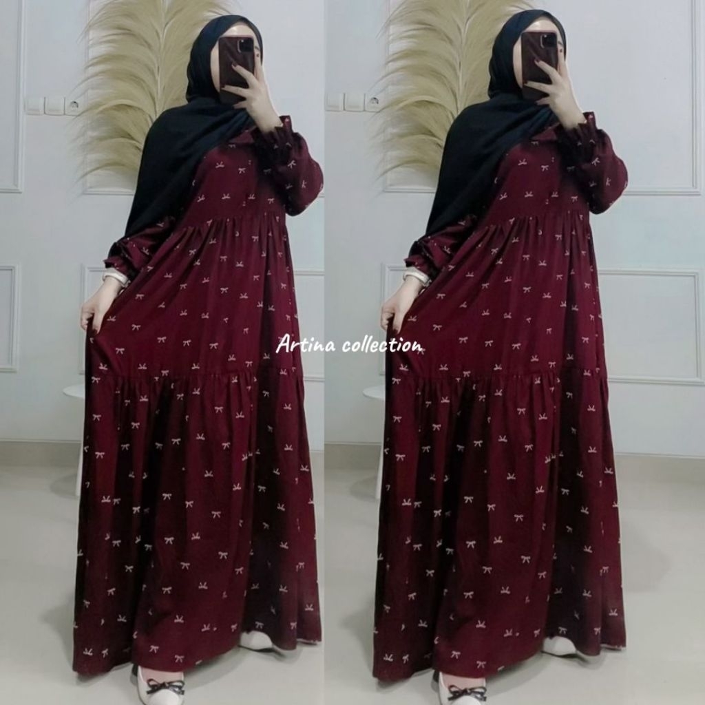 gamis rayon premium | gamis rempel 2 susun