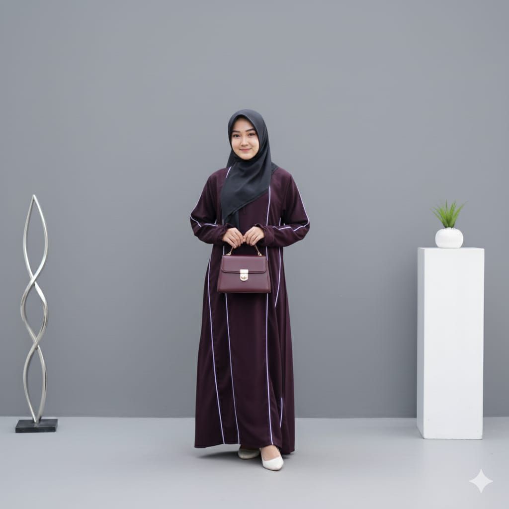 gamis abaya model terbaru bahan wolfis premium