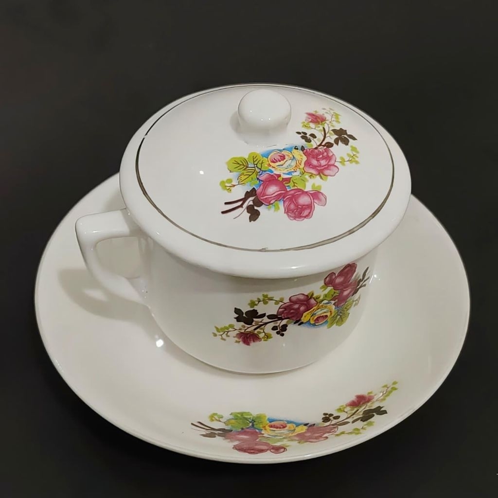 SET CANGKIR KOPI KRAMIK JADUL/KLASIK,