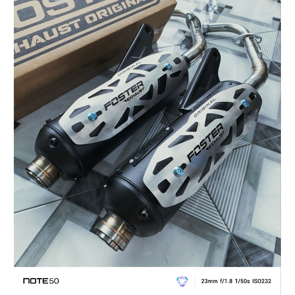 Knalpot Standar Racing pipa 28-32mm VARIO110 KARBU, VARIO110 TECNO, Original FOSTER EXHAUST
