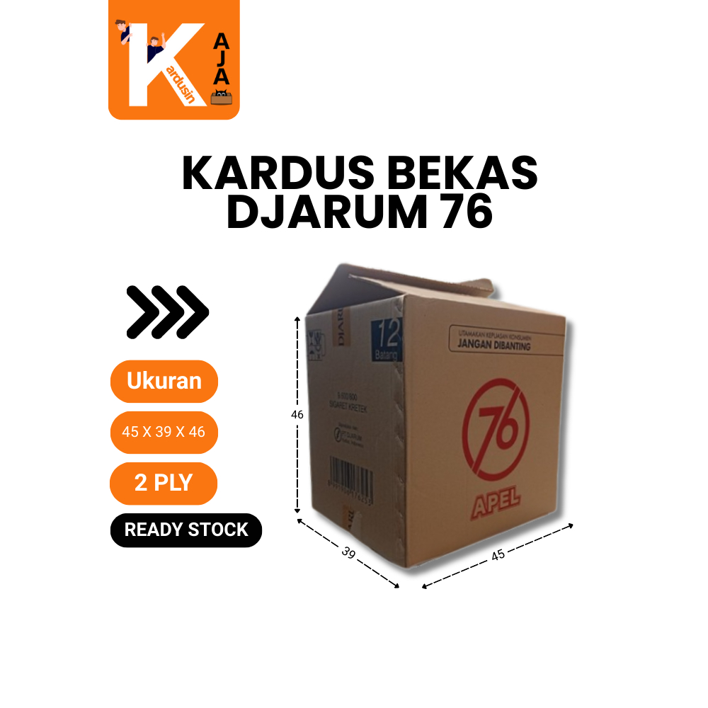 Kardus Bekas Djarum 76 Apel Serbaguna untuk Packing Pengiriman Barang - Kardusin Aja Bandung