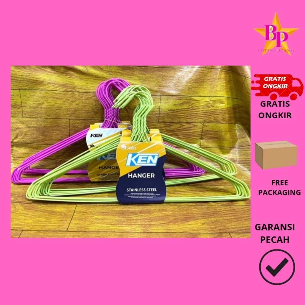 hanger ken tebal warna kawat cantik