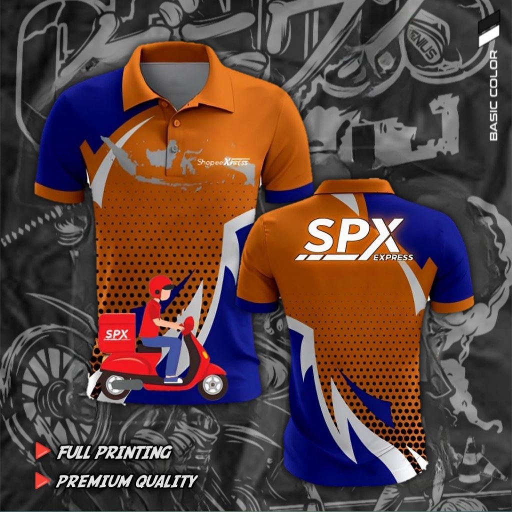 KAOS SPX EXPRESS MODEL POLO FULL PRINTING KUALITAS PREMIUM