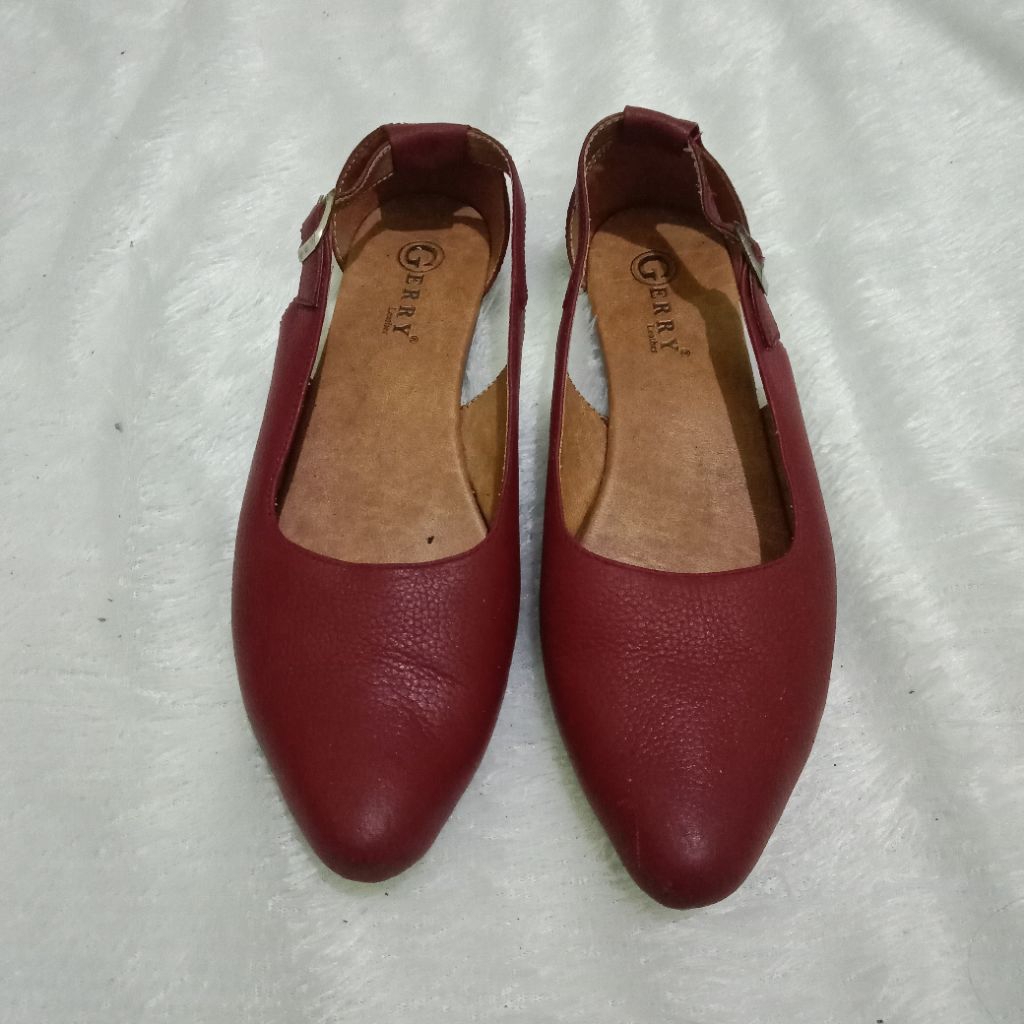 Sepatu Flat Kulit Asli Gerry Leather Original