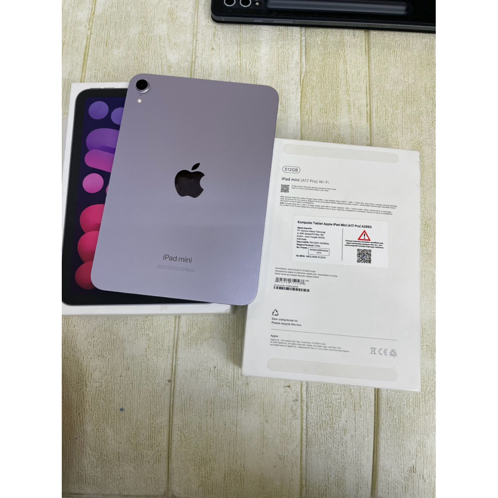 (ibox) Ipad Mini 7 (A17 pro) 512gb wifi second like New fulset original garansi resmi