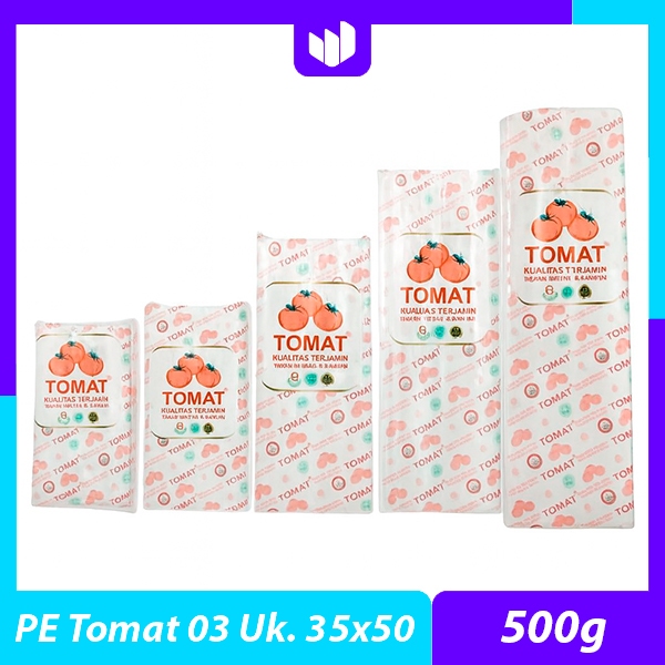 Plastik PE Tomat 35x50 Tebal 03 Micron (1kg) Ukuran 5 kg