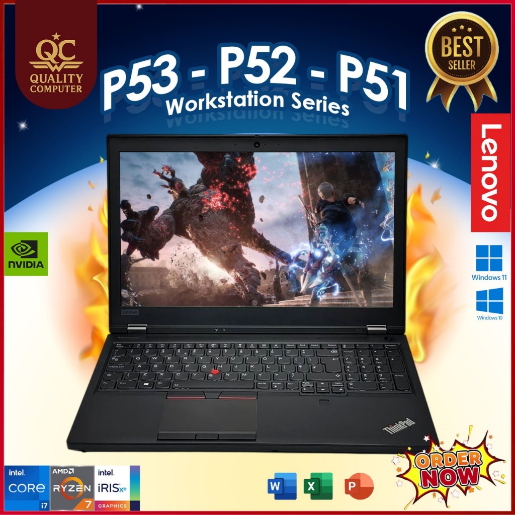 Laptop 15 Inch Lenovo Thinkpad P54 | P53 | P52 | P51 | P50 Intel I7 / I5 / XEON RAM 32GB 512GB NVIDI
