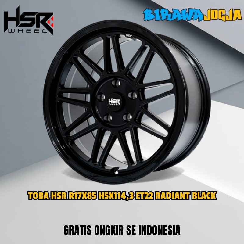 Velg mobil ring 17 spek innova reborn, venturer, zenix CRV pelek HSR Toba r17 hitam glossy pcd 5x114