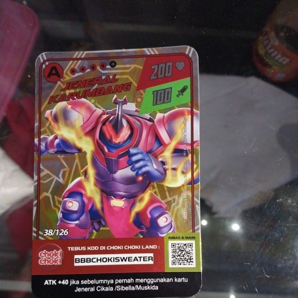 BOBOIBOY MONSTA GALAXY CARD CHOKI CHOKI jeneral karumbang