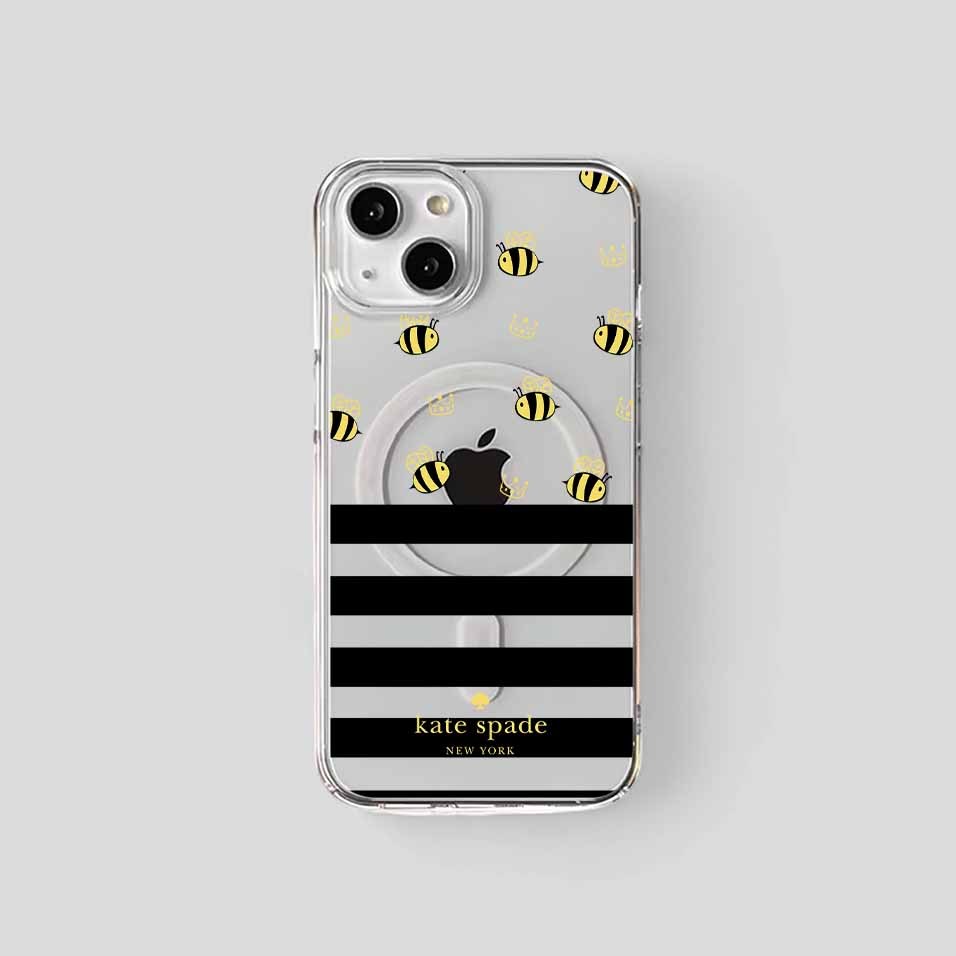 Case iPhone Kate Spade BEE Honey KS011 Clear Case Magsafe 17 Pro Max 16 15 14 Plus 13 12 Mini