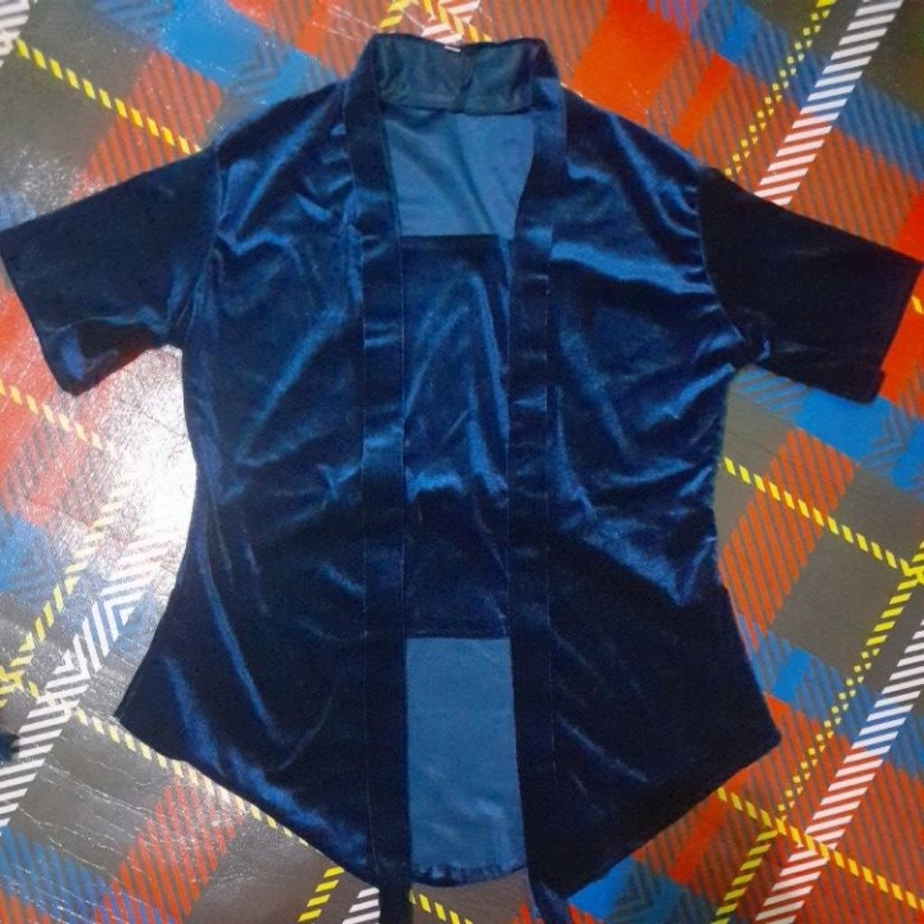 KEBAYA KUTUBARU LENGAN PENDEK NAVY - KEBAYA BLUDRU KUTUBARU LENGAN PENDEK NAVY - KEBAYA KONDANGAN