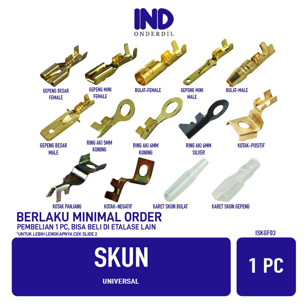 1 PC Skun Aki Gepeng Bulat Ring Universal Motor Mobil Kuning Silver Mini Jantan Betina Karet Cover K