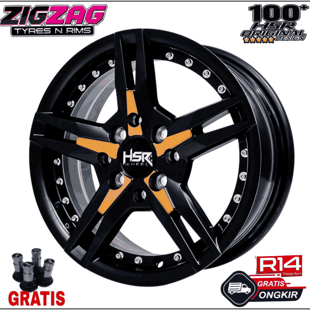 VELG MOBIL HSR KEUNIKAI RING 14 BINTANG 5 BRIO AGYA WULING AIR EV SERES E1 AVANZA STARLET SIGRA ORI