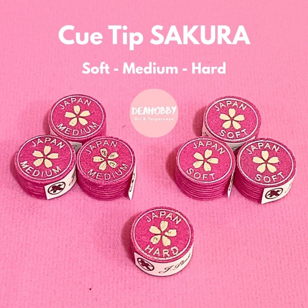 SAKURA CUE TIP PINK | CUE TIP PLAY BILLIARD 14mm