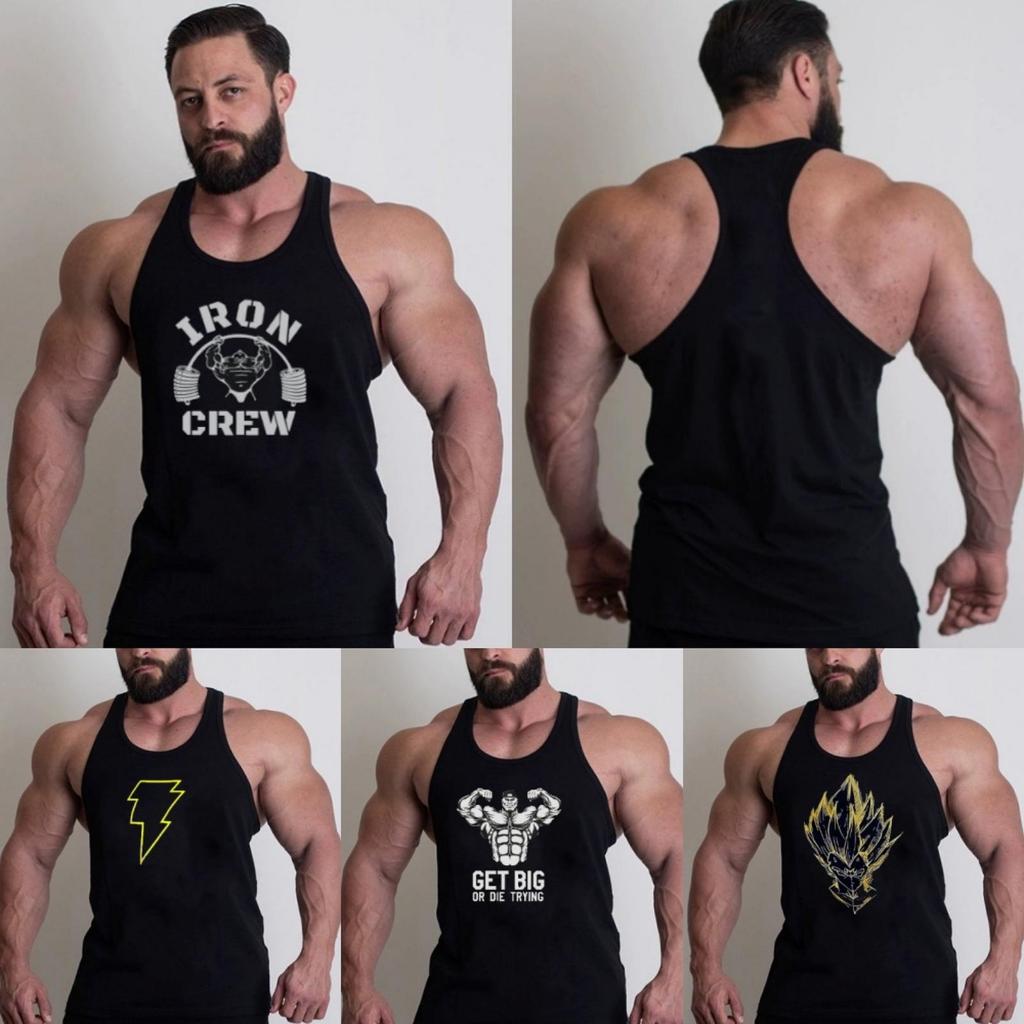 SINGLET GYM PRIA BODYFIT SPORT WEAR FITNESS GYM OLAHRAGA TANKTOP