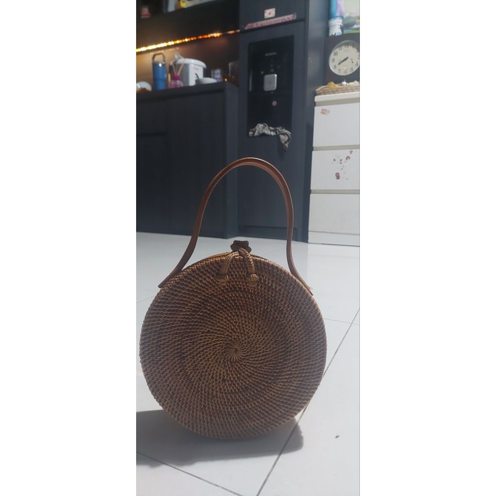 tas rotan bali bulat