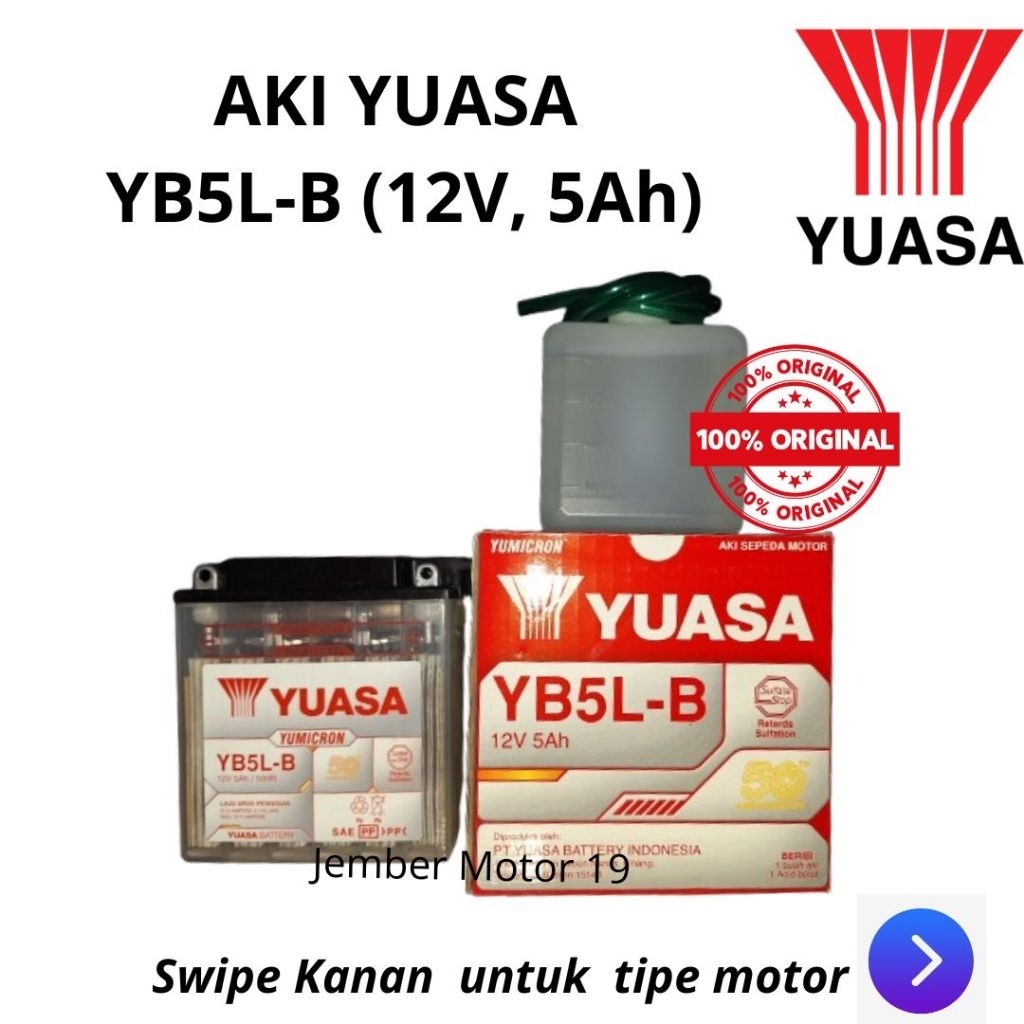 AKI MOTOR YUASA YB5L-B/ YB5LB/ YB5L B
