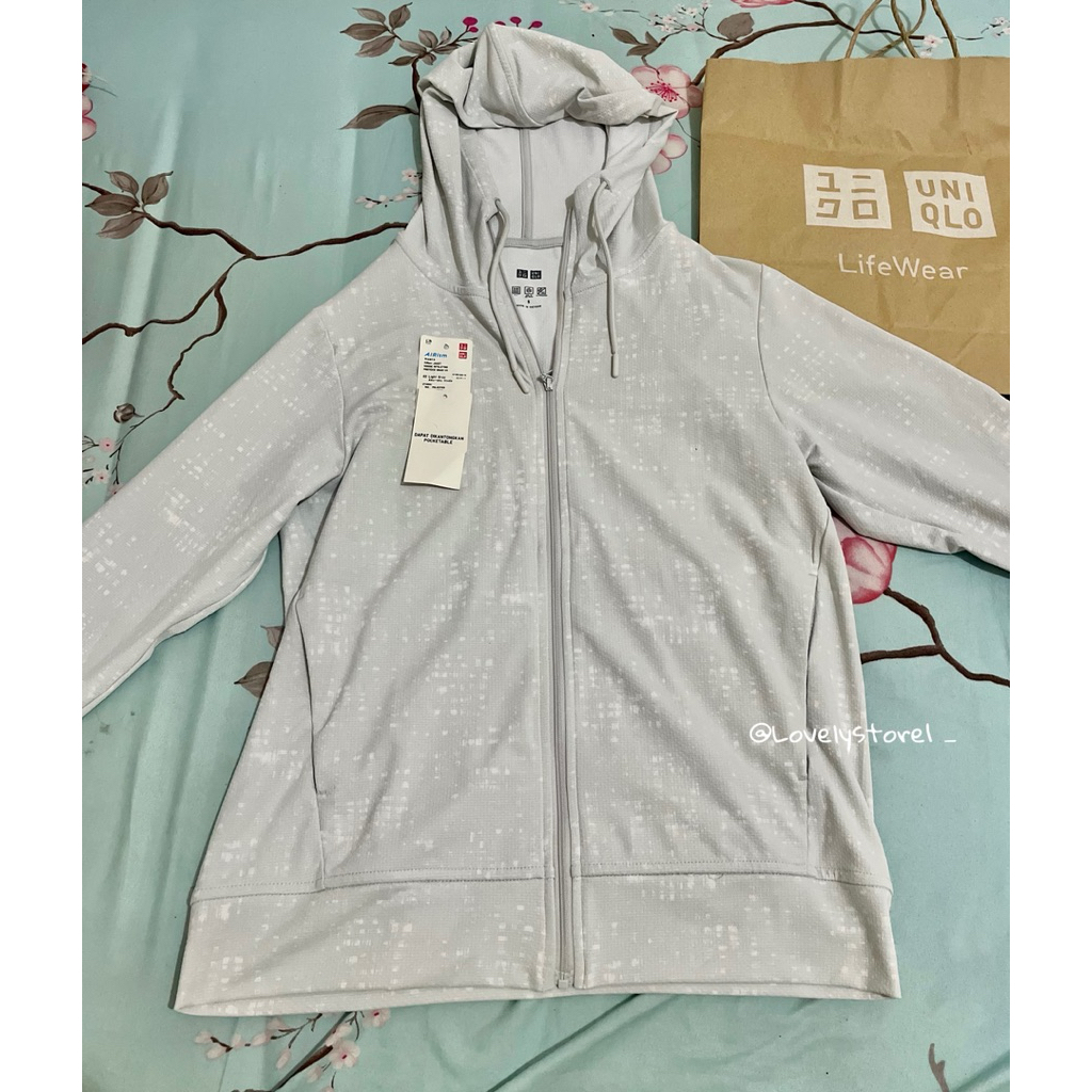 Alrism Jacket anti uv uniqlo alrism hoodie AlRism JAKET HOODIE RITSLETING PROTEKSI SINAR UV alrism p