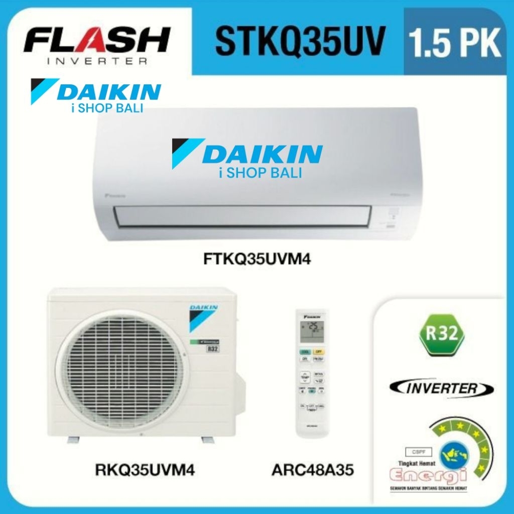 Ac Daikin Thailand Flash inverter 1.5 Pk FTKQ35UV Ac Daikin Thailand 1 1/2 Pk
